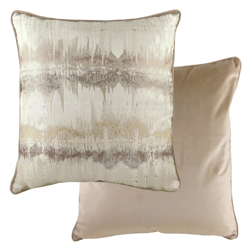 Abstract Square Cushion Cover, Mocha, 56cm H x 56cm W x 1cm D