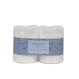 Mikasa Wavy Top LED Unscented Wax Flickering LED Pillar Candles