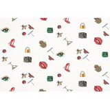 Abstract Area Rug in White