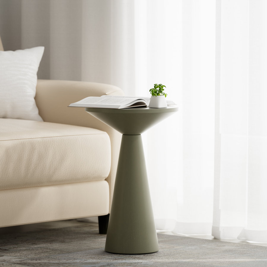 Bozovich Solid Wood Pedestal End Table