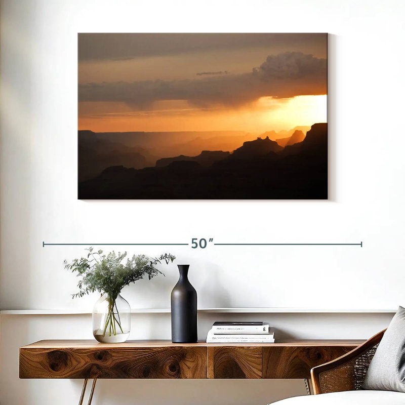 Crépuscule à la montagne Alvord, H 26 po x l 39 po