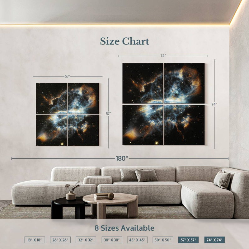 Spiral Planetary Nebula, 74" H x 74" W