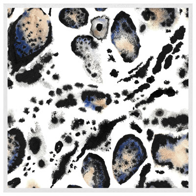 Idylberry Leopard With Blue - Single Picture Frame Print