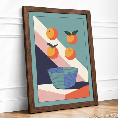 Citrus Still Life Modern - Framed Print