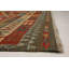 Tapis rouge en laine 9 pi 9 po x 9 pi 9 po one-of-kind handwoven à tissage plat Marlon