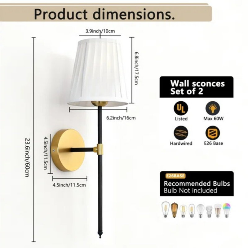 Mercer41 1-Light Dimmable LED Wallchiere, RGB Colored Wall Sconce (Set of 2 & Included Bulb)