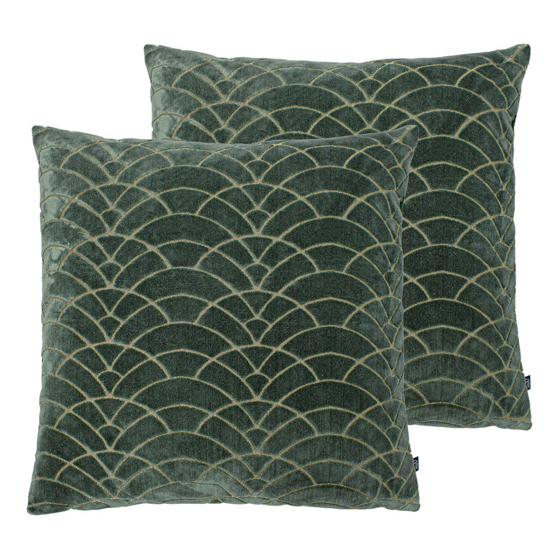 Geometric Square Cushion, Ink