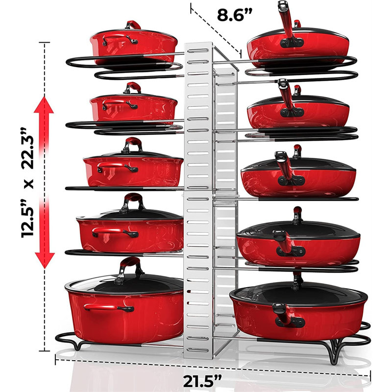 Metal Rectangle Free Standing Pot Rack