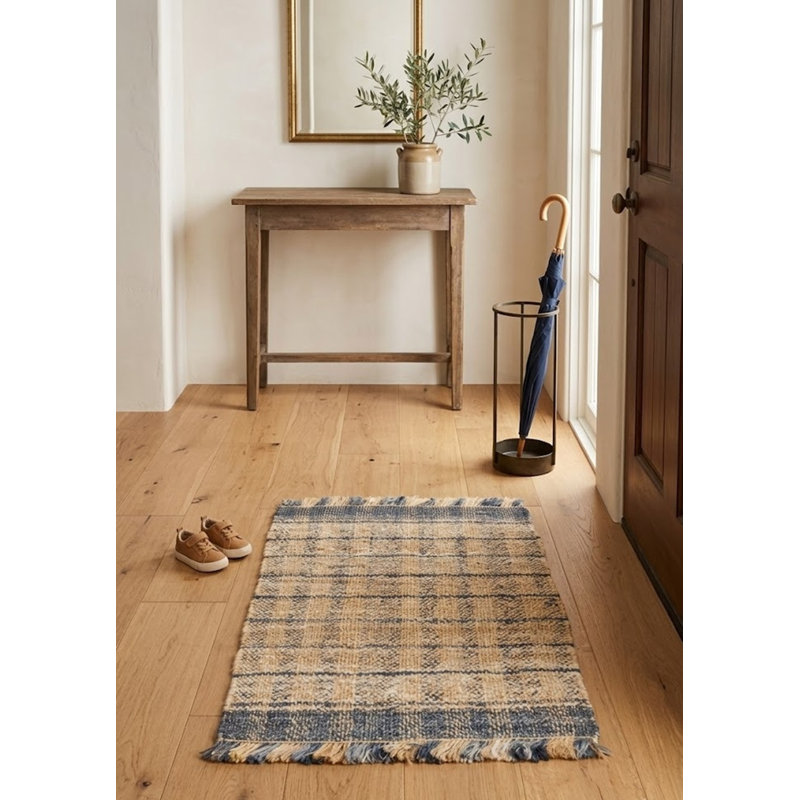 Tapis beige rectangulaire en jute à motif géométrique 2 pi x 3 pi Saurel