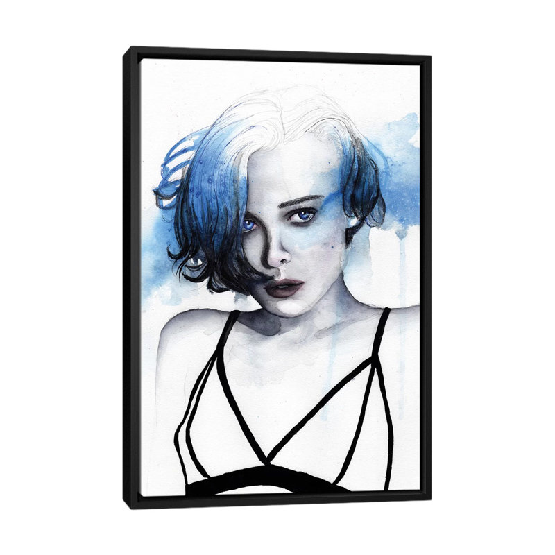 «Blue», reproduction sur toile, H 26 po x l 18 po x P 1,5 po, Toile avec cadre noir
