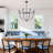 8-Light Dimmable Modern Cage Bowl Chandelier