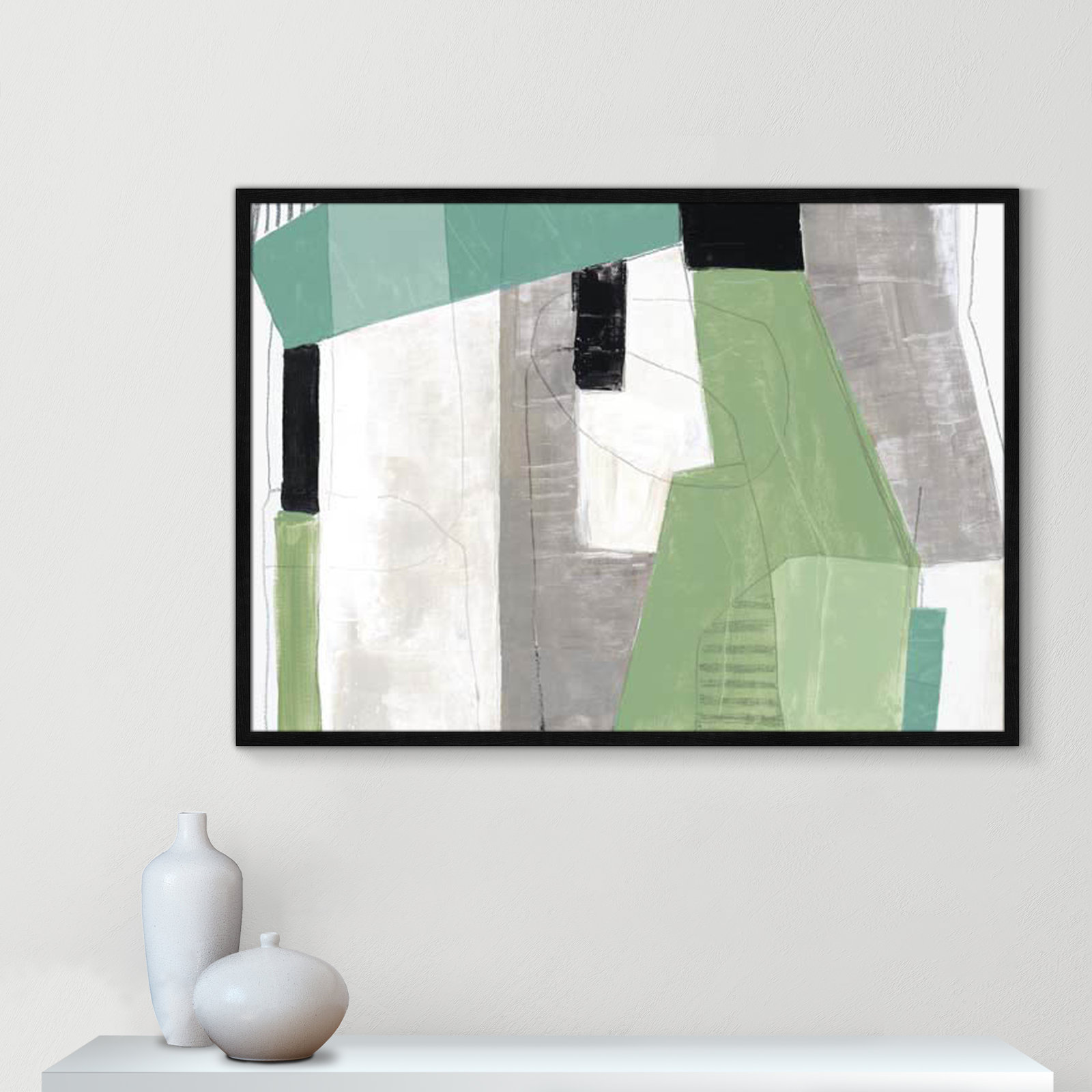 Evergreen Essence by Tom Reeves, Black Slim Frame - Fine Art Paper Print, No Mat, 29.5" H x 41.5" W x 0.75" D