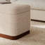 Banc de rangement rembourré moderne 46 "avec base en bois massif noyer et compartiment caché-129026611