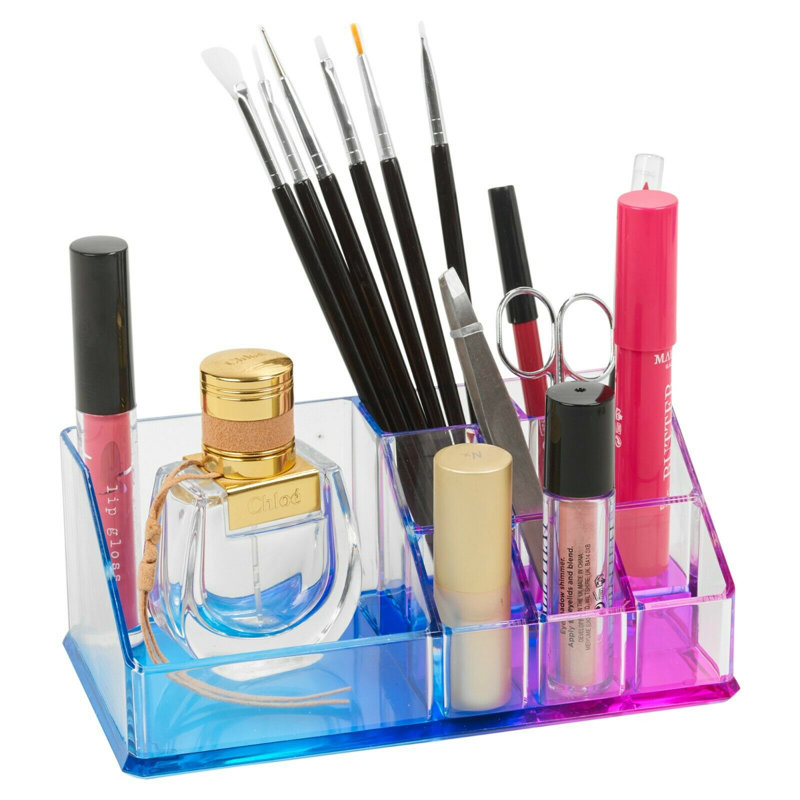 Luder Acrylic 9 Compartment Make Up Organiser