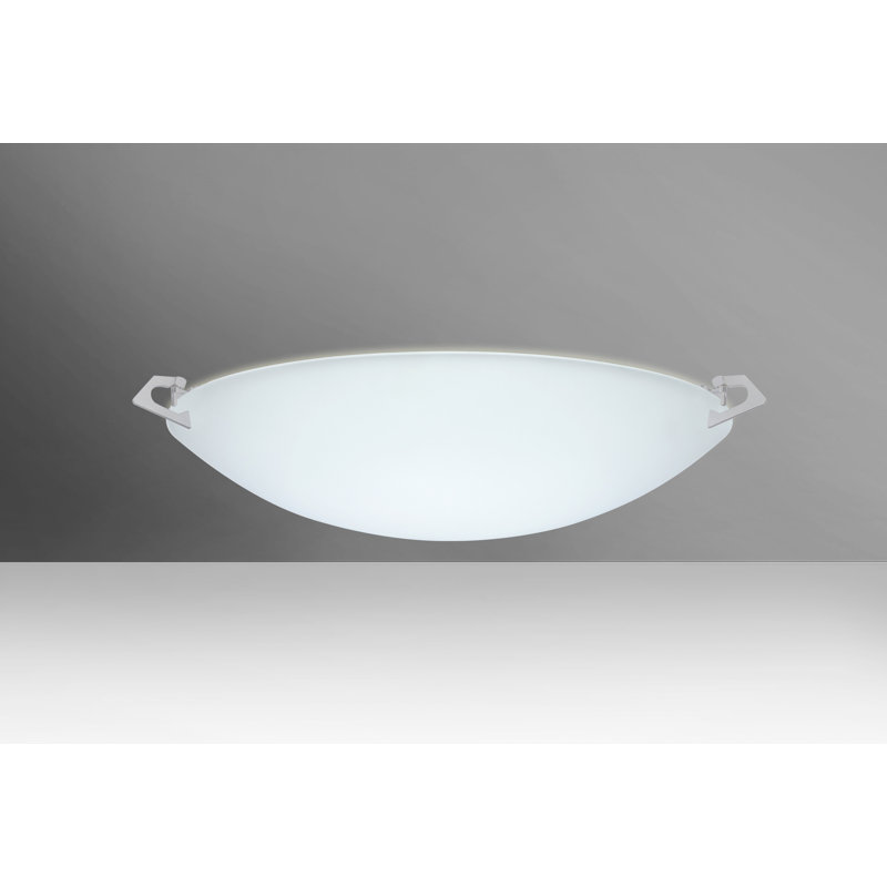 Plafonnier encastré d’extérieur 2 ampoules Sonya, Nickel satiné