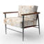 Chaise d'appoint florale - Fauteuil beige avec pétales de sable-223905252