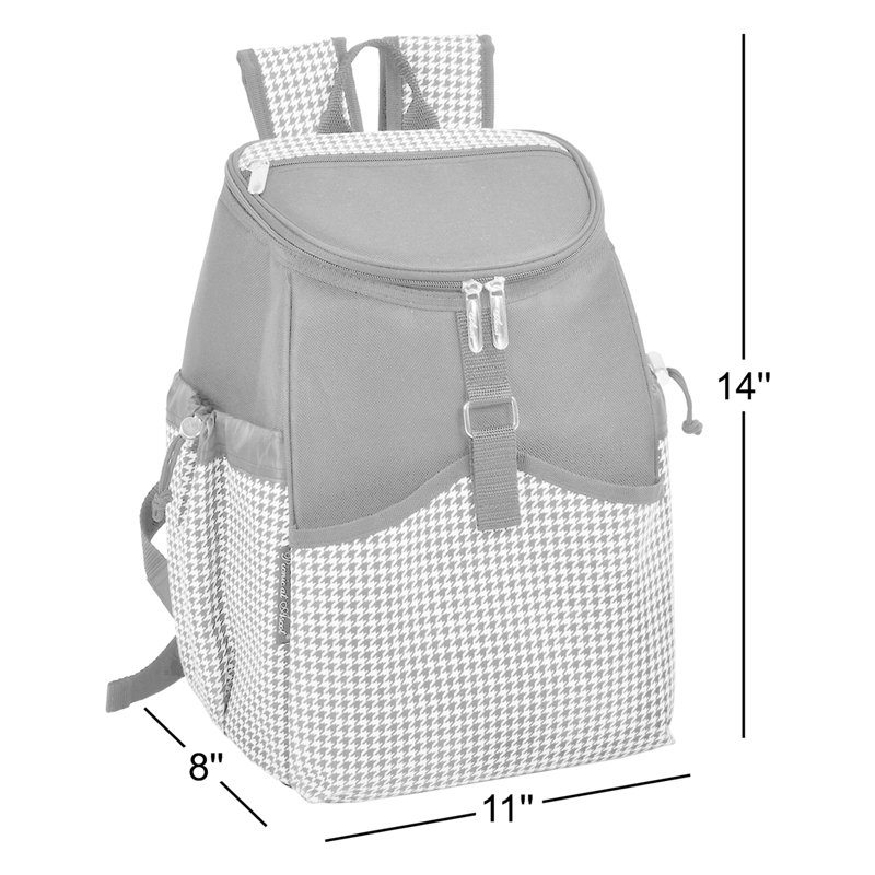 Glacière pour sac à dos pied-de-poule 22 canettes