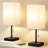 Modern Bedside Table Lamps Set With USB Charging Ports, AC Outlets, And Adjustable Colour Temperatures - Includes Pull Chain Control And Dimmable LED Bulbs