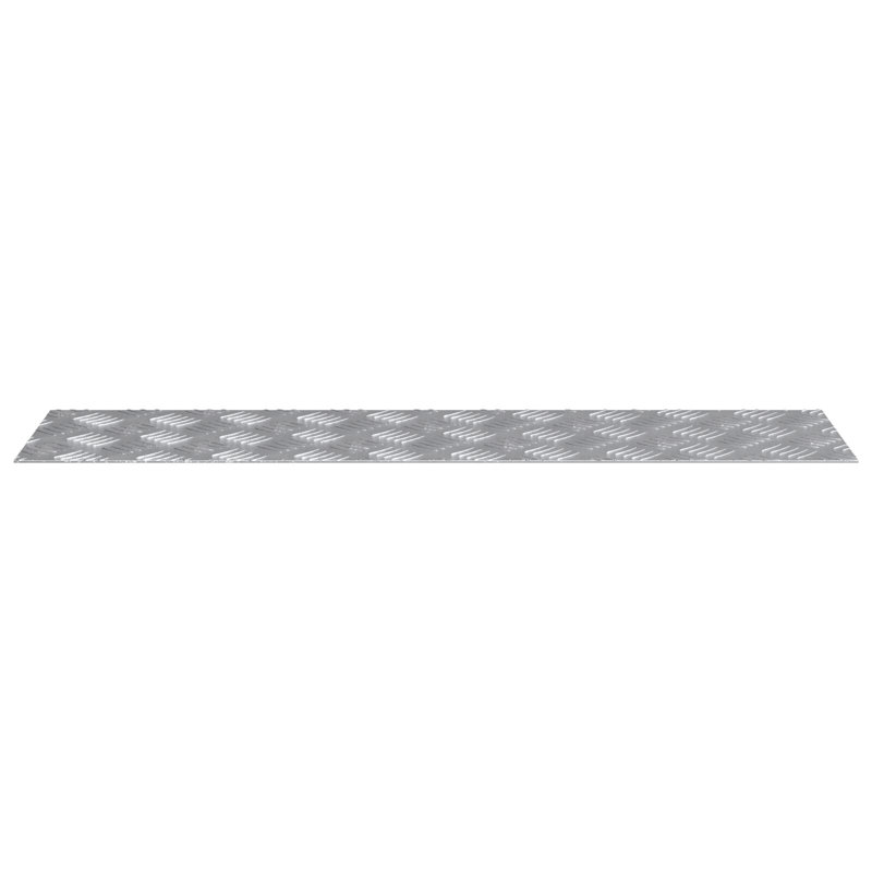 Silver Aluminium Stair Treads Rectangular, Rectangle 20cm x 80cm