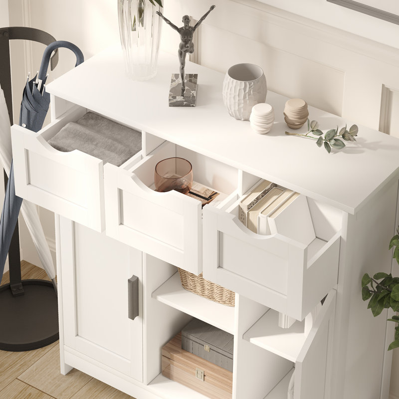 Armoire de plancher en bois, Blanc