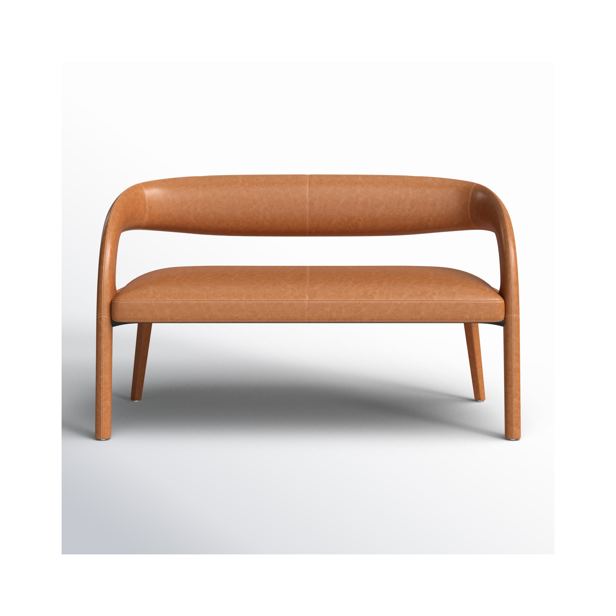 Gryphon Bench, Sonoma Butterscotch Genuine Leather