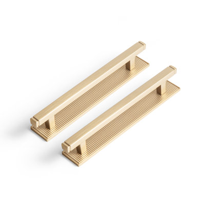 Modern Cabinet Pulls With G017 Backplate - Textured Drawer Handles For Contemporary & Industrial Home Decor