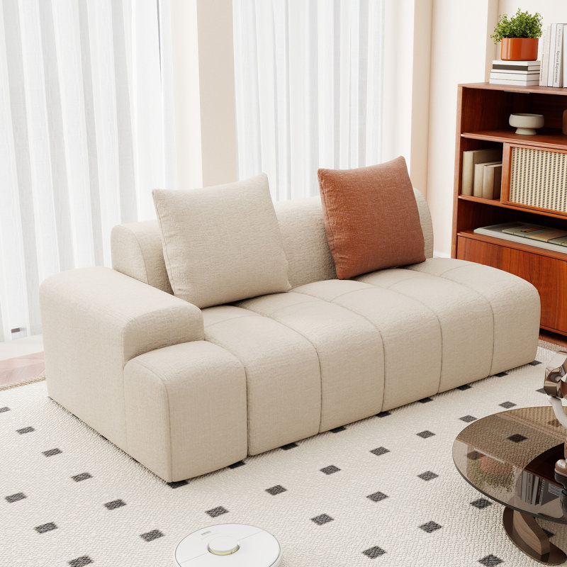 Causeuse modulaire Boneless, Beige