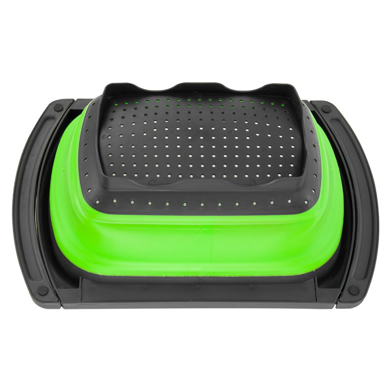 SQ Professional Silicone Over The Sink Strainer, Green