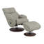 Fauteuil d'appoint en cuir fleur Kandoro