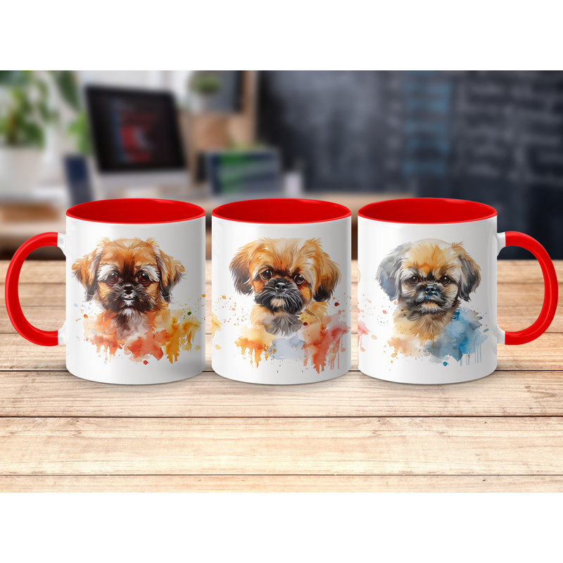 Ceramic Coffee Mug, Red, 3