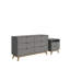 Ensemble de chambre à coucher moderne 2 pièces avec commode et table de chevet 6 tiroirs Bertero-100929402