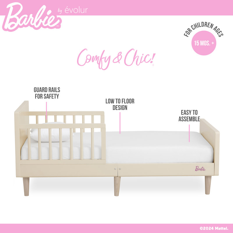 Barbie Los Altos Toddler Bed, Vanilla Cream