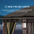 Sunjoy Beretta Outdoor Patio 11 x 13 ft. Powder-Coated Steel Frame 2-Tier Soft top Gazebo with LED Lighting and Bluetooth Sound