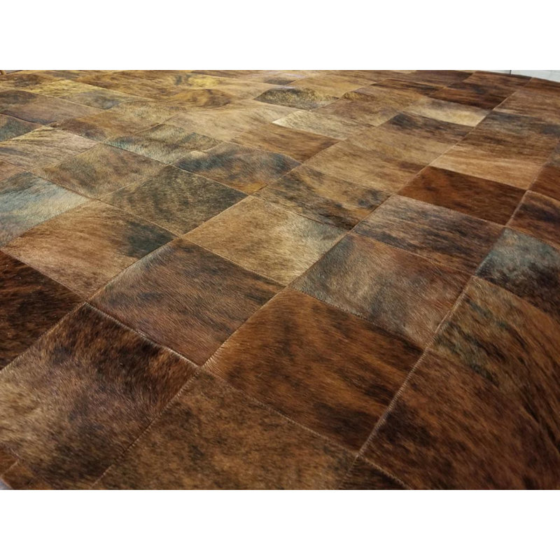 Bellaire Cowhide Patchwork Indoor Rug, Rectangle 5' x 8'