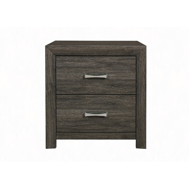 Table de chevet 1pc, Gris foncé