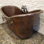 Baignoire double 72 "en cuivre martelé avec anneaux