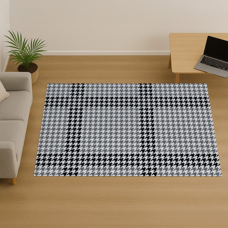 Geometric Area Rug, Runner 70 x 140 cm