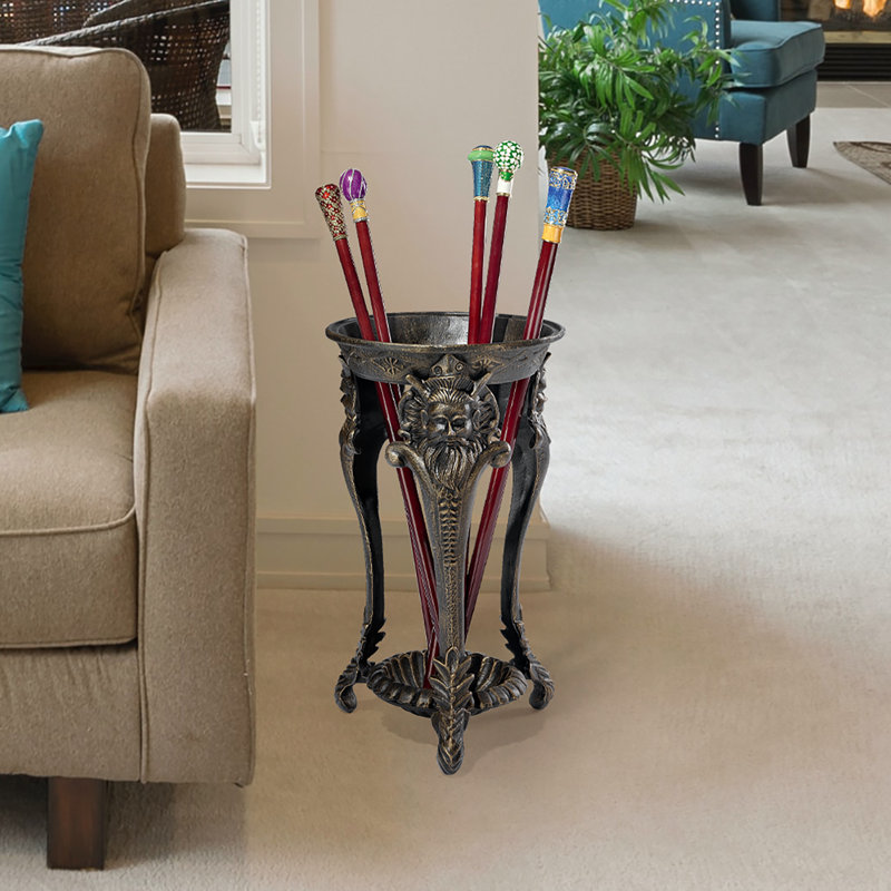 Bronze Cast Iron Greek Satyr Umbrella Stand