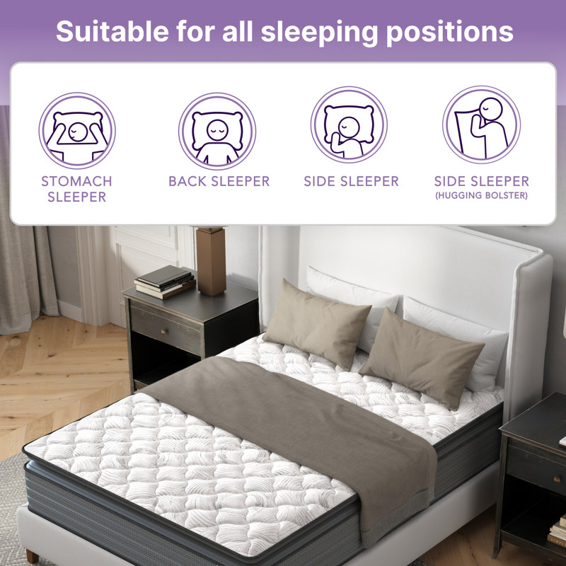 Isabella 14" Queen Pillow Top Innerspring Mattress with Cashmere Cover
