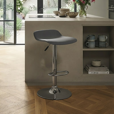 Estey Swivel Upholstered Adjustable Height Counter Stool with Metal Frame