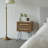 Rattan Nightstand with 2 Drawers, Boho Bedside Table with Metal Legs, Natural Wood Tone