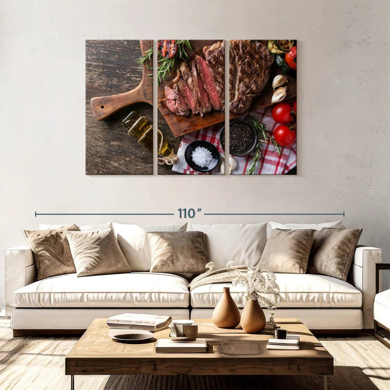 Yarlin Sliced Beef Steak, 48" H x 74" W