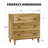 3 Drawers Dresser, 31.4" W Wooden Chest Of Drawes With 4 Solid Wood Legs, Closet Storage Organizer For Bedroom, Living Room, Natural-144057154