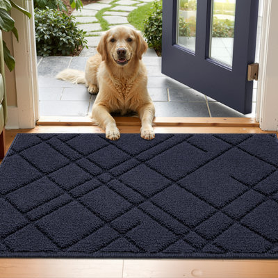Non Slip Rubber Backing Dirt-Trapping Indoor Outdoor Doormat