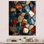 Carreaux de mosaïque dorée cubique III - art mural abstrait