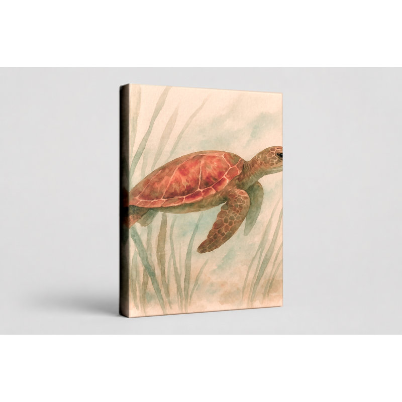 Seagrass Journey - Portrait, art mural sur toile, H 36 po x l 24 po