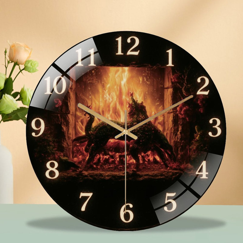Horloge murale en verre 12 po