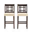 2 chaises à hauteur de comptoir avec coussin de 5 cm, chaise mélangée beige (2) avec abat-jour