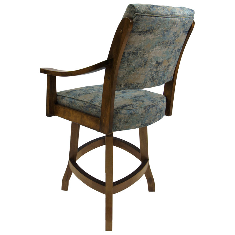 Tabouret de comptoir pivotant Valine, Tabouret de comptoir (siège d'une hauteur de 26 p, Noyer