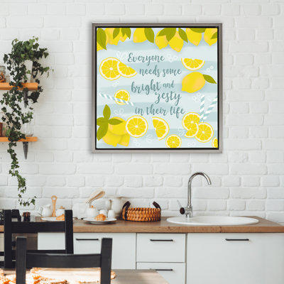 Everyone Needs Bright & Zesty Floating Frame, design by Anna Quach